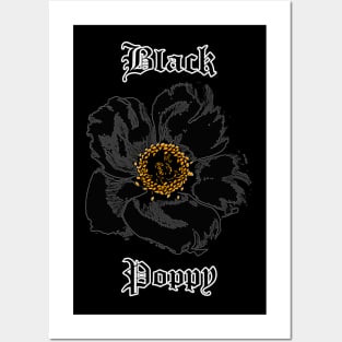 Black Poppy – Gothic flower Posters and Art